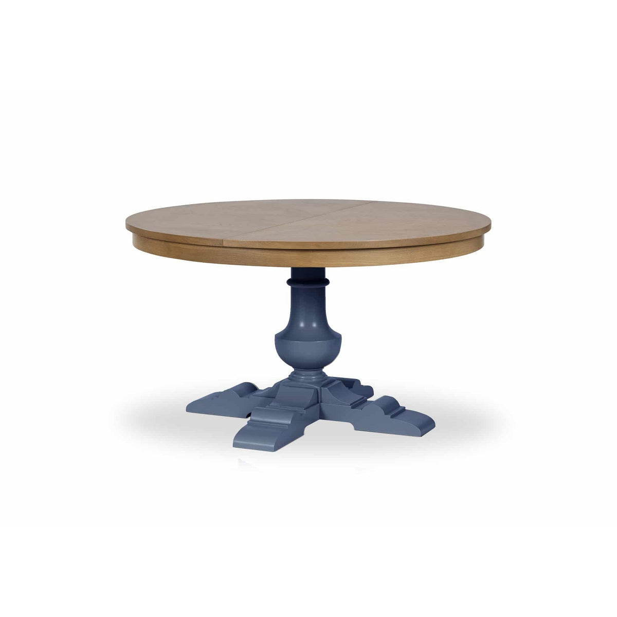 ARRADON Table Ronde à rallonge, pied balustre central