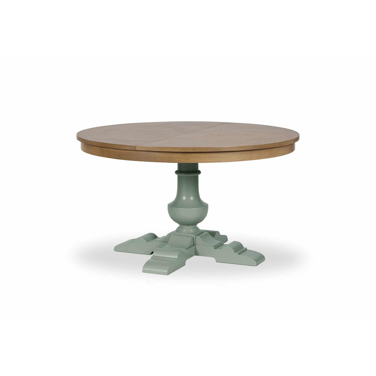 ARRADON Table Ronde à rallonge, pied balustre central
